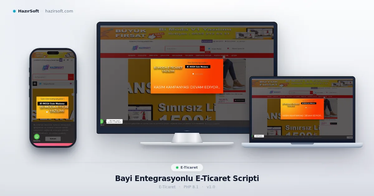 Bayi Entegrasyonlu E-Ticaret Scripti