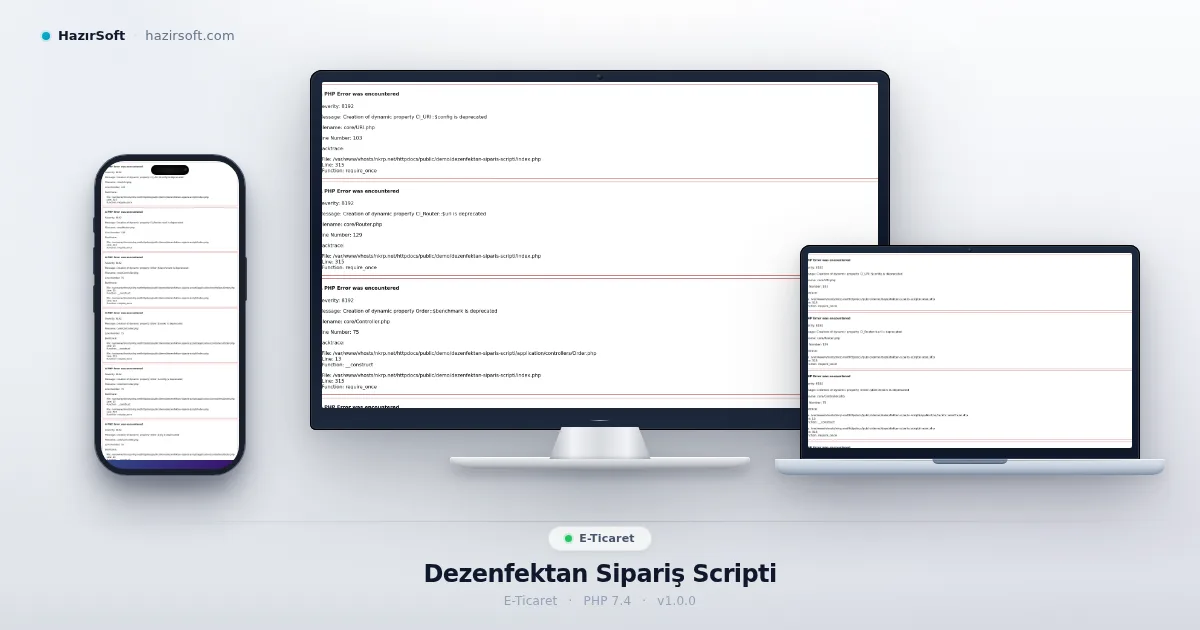 Dezenfektan Sipariş Scripti