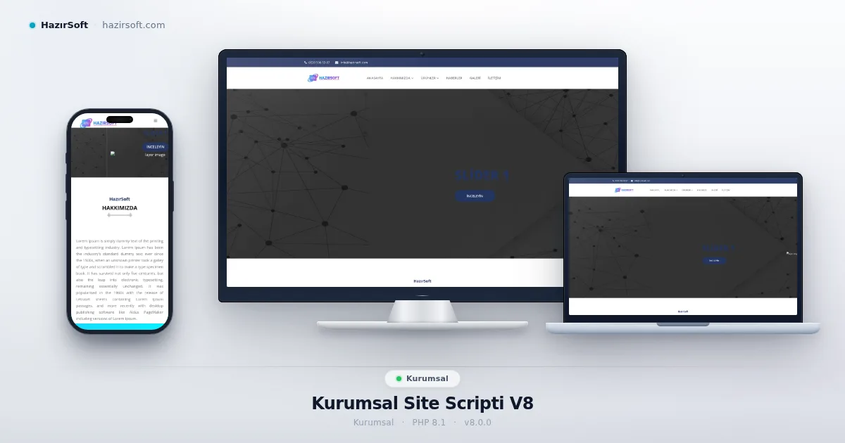 Kurumsal Site Scripti V8