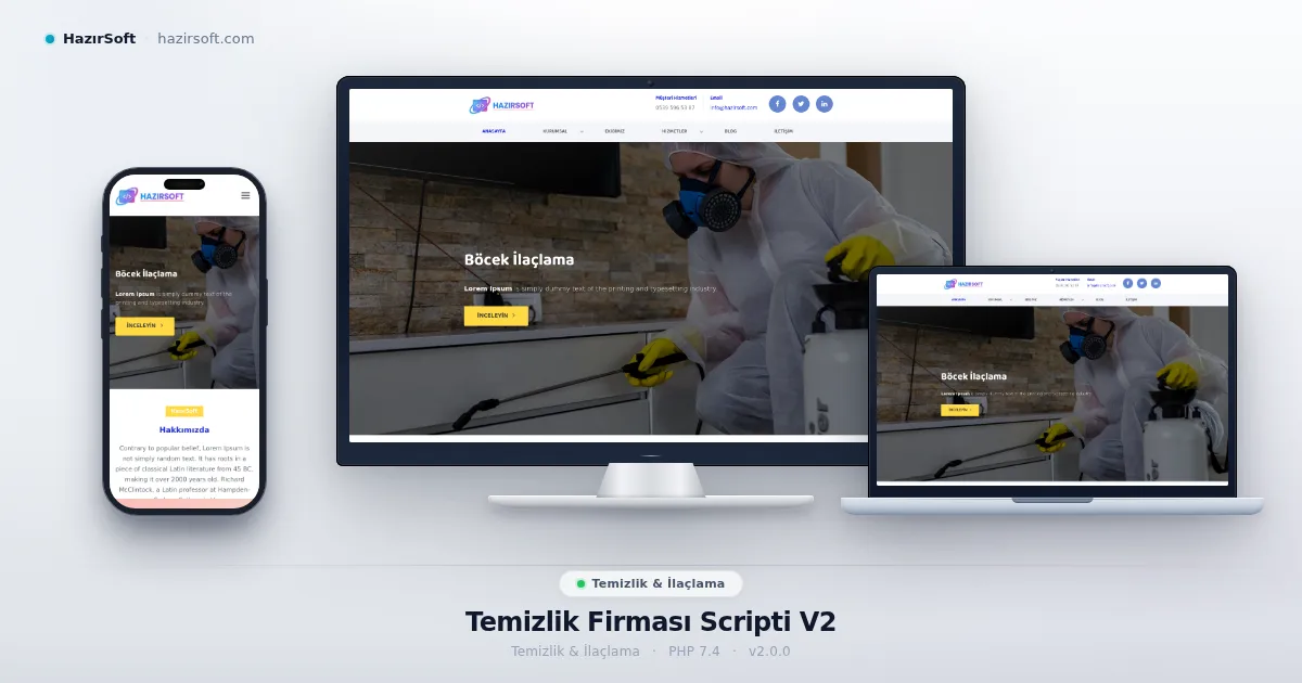 Temizlik Firması Scripti V2
