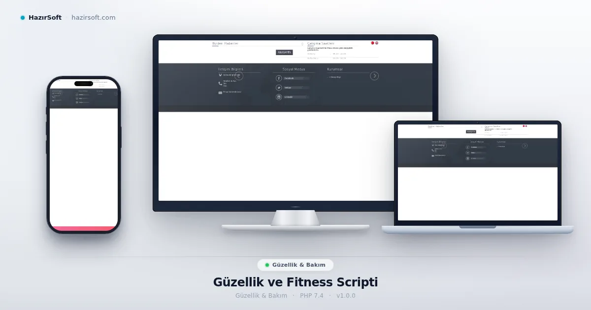 Güzellik ve Fitness Scripti