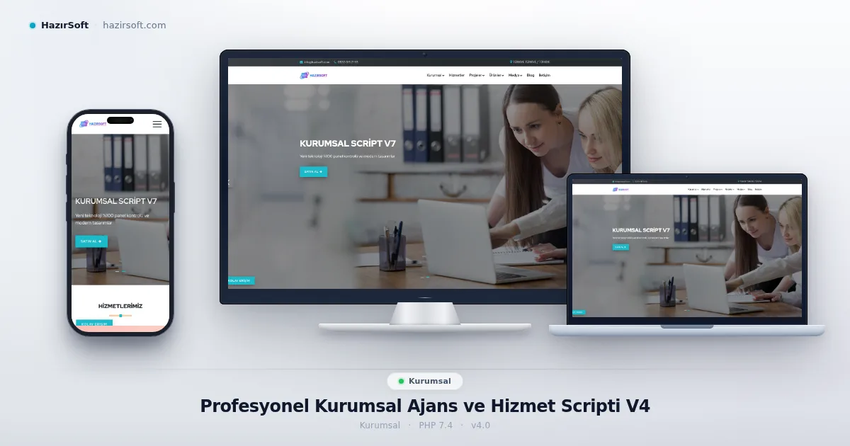 Profesyonel Kurumsal Ajans ve Hizmet Scripti V4