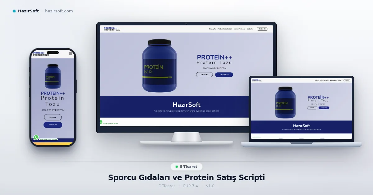 Sporcu Gıdaları ve Protein Satış Scripti