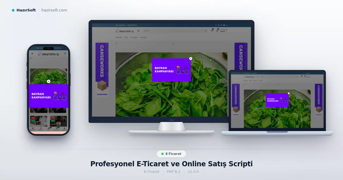 Profesyonel E-Ticaret ve Online Satış Scripti