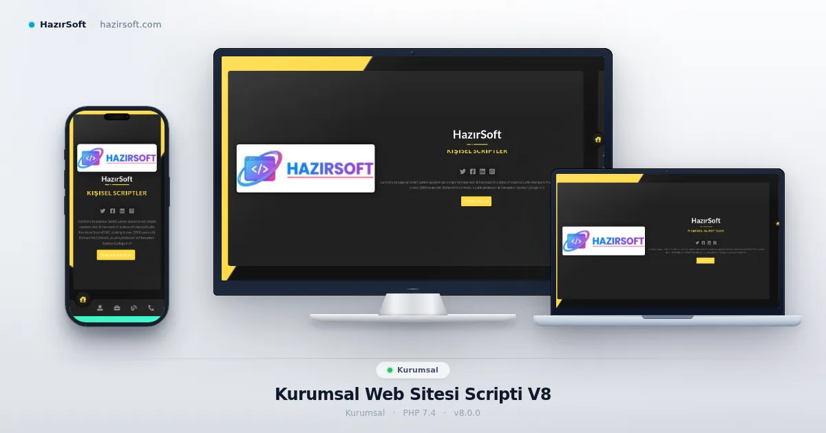 Kurumsal Web Sitesi Scripti V8