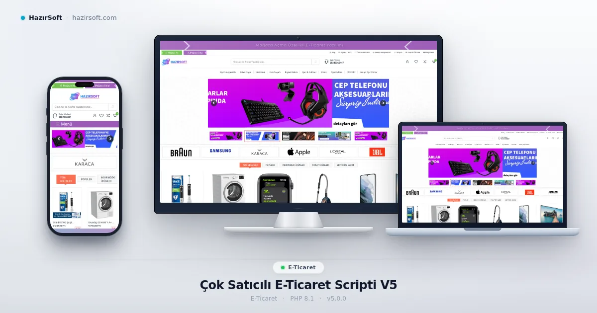 Çok Satıcılı E-Ticaret Scripti V5