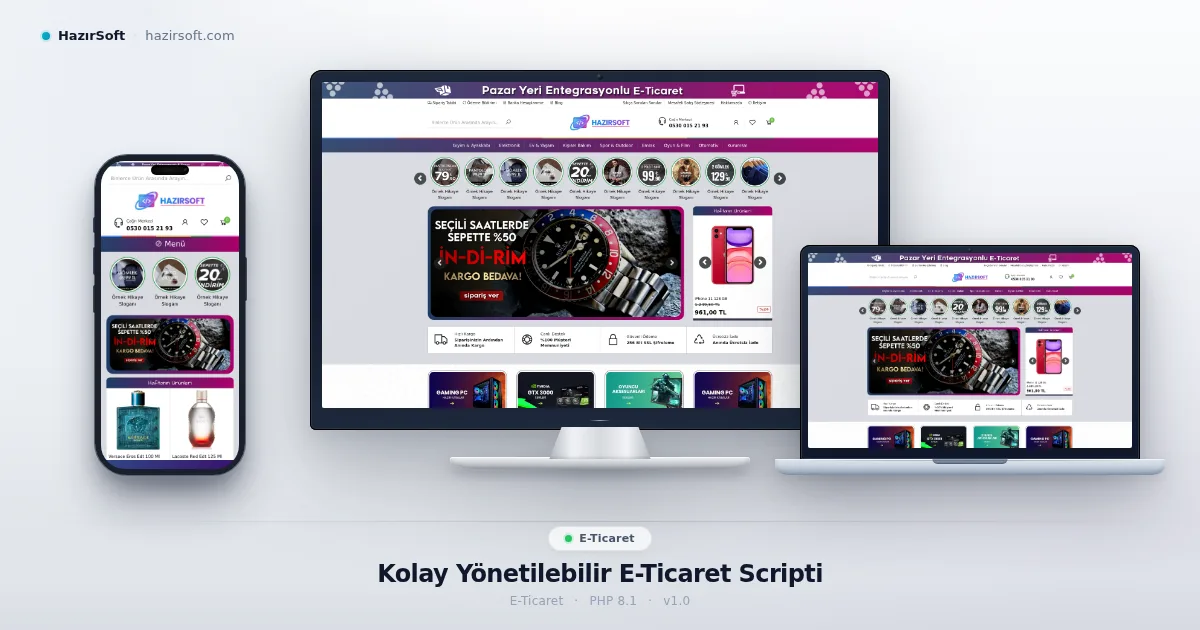 Kolay Yönetilebilir E-Ticaret Scripti